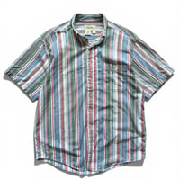 90's Eddie Bauer / Striped Cotton Shirt / L / Used