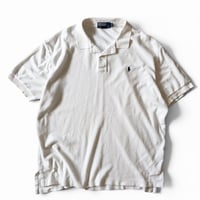 POLO Ralph Lauren / Pile Polo Shirt / White XL / Used