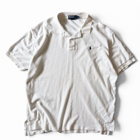 POLO Ralph Lauren / Pile Polo Shirt / White XL / Used