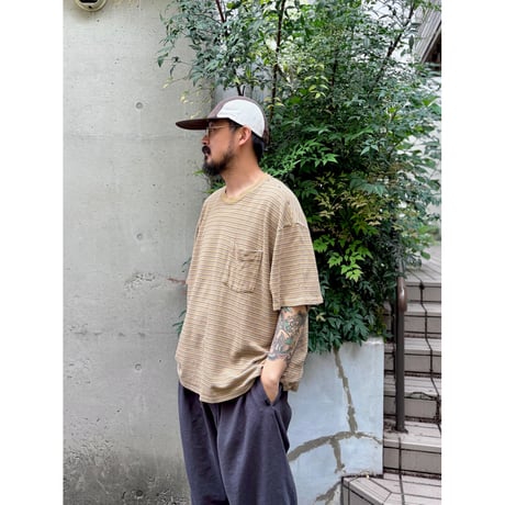 Levi's / Pocketed Striped Tee / Beige XL / Used