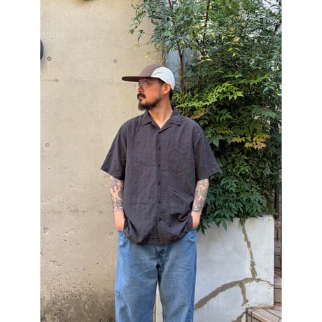 ALFANI / Open Collared Shirt / Black L / Used