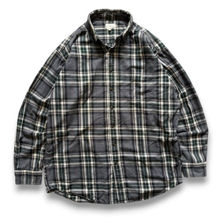 90's J.CREW / Plaid B.D.Shirt / XL / Used