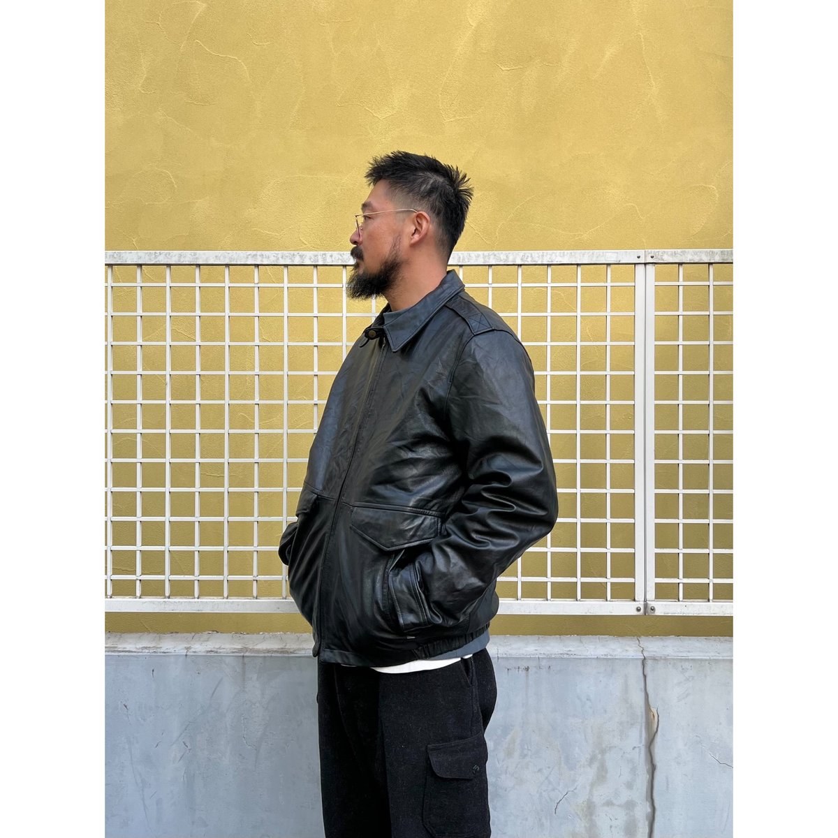 nautica ヴィンテージ A-2 レザージャケット nautica / Leather Jacket / Black L / Used | Col