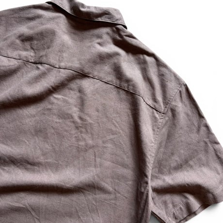 TRUST / Open Collared Shirt / Brown L / Used