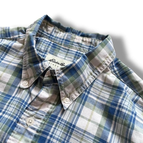 90's Eddie Bauer / Plaid Cotton Shirt / L / Used