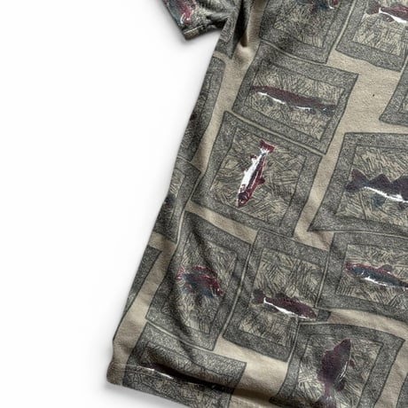 Fish Printed Tee / L / Used