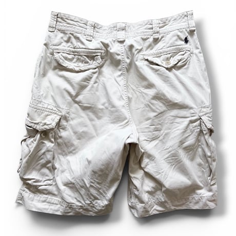 Polo by Ralph Lauren / Cotton Chino Cargo Shorts /  Ivory 40 / Used