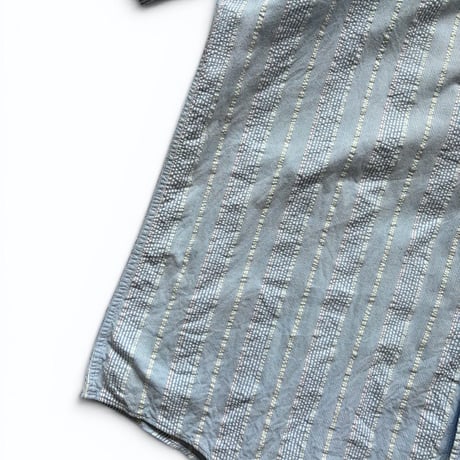 LANDS'END / Striped Seersucker B.D.Shirt / L / Used