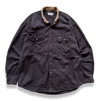 90's ST JOHNN'SBAY / Collared Corduroy Field Shirt / Brown XL / Used