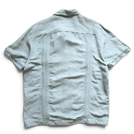 MONTE CARLO / Linen Cuba Shirt / Pistachio XL相当 / Used