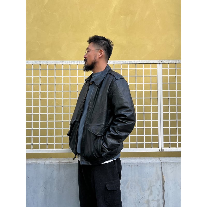 nautica / Leather Jacket / Black L / Used | Col nautica / Leather Jacket / Black L / Used | Col