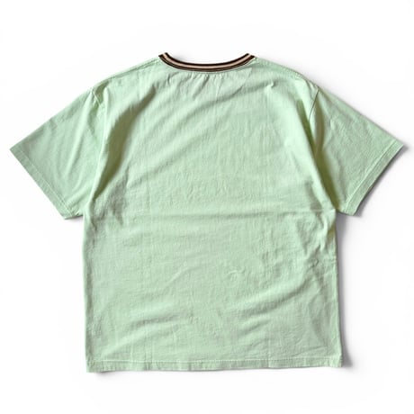 Color at Against Originals  / Border Rib Tee / Choco Mint