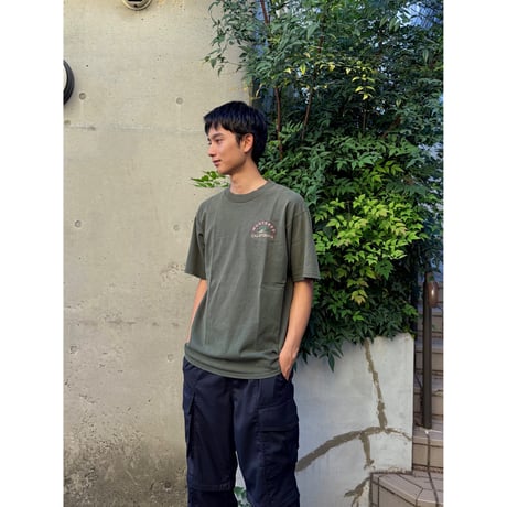Made in USA / embroidered MONTEREY Tee / Forest L / Used