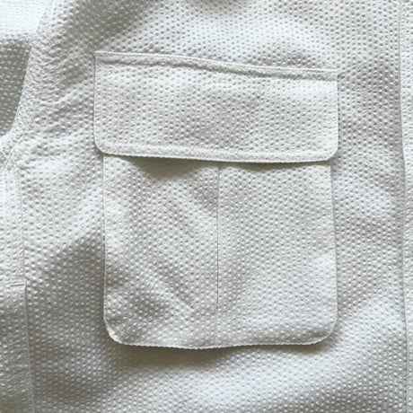 Color at Against Originals / Seersucker Field Shirt / White