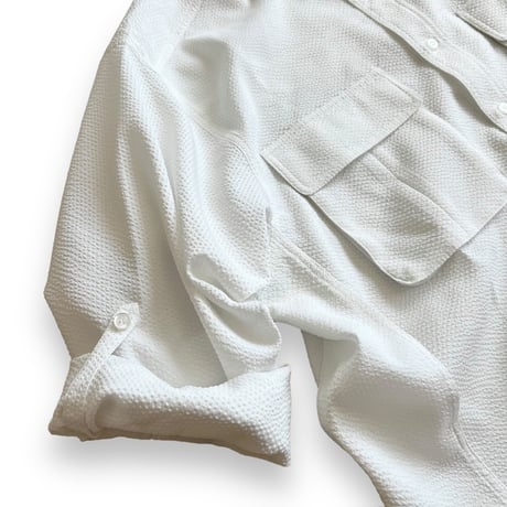 Color at Against Originals / Seersucker Field Shirt / White