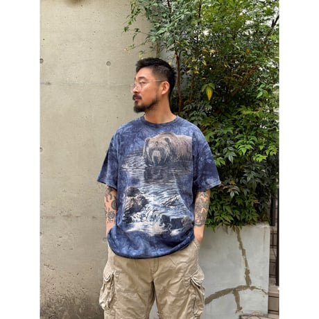 Bear Printed Tee / Navy XL相当 / Used