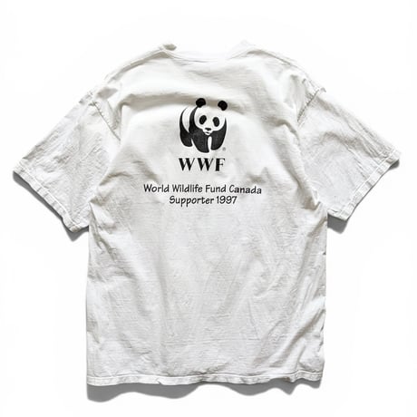 Made in CANADA / 90's Butterfly Printed Tee / White XL / Used