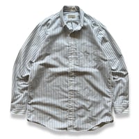 80's L.L.Bean / Striped B.D.Shirt / Blue Stripe 16(L) / Used