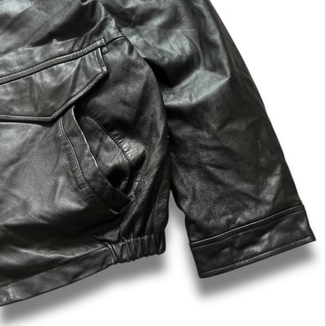 nautica / Leather Jacket / Black L / Used