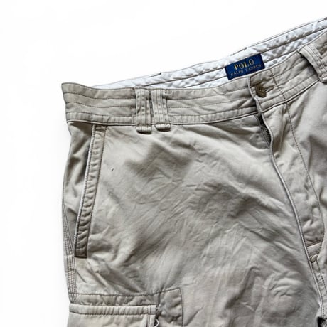 Polo by Ralph Lauren / Cotton Chino Cargo Shorts /  Grey Beige 38 / Used