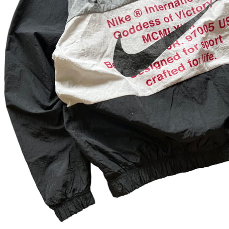 00's Nike / Swoosh Nylon Parka / Black × White L / Used