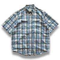 90's Eddie Bauer / Plaid Cotton Shirt / L / Used