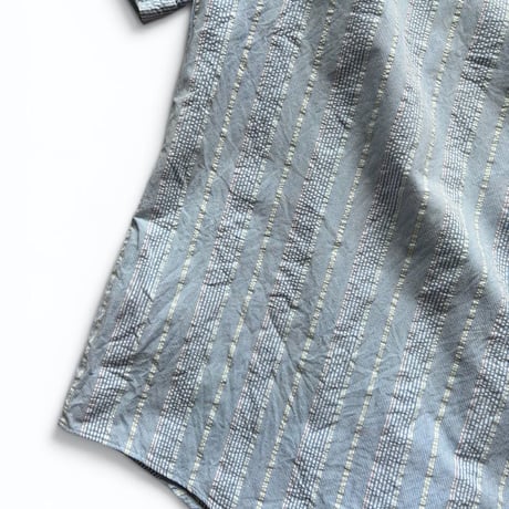 LANDS'END / Striped Seersucker B.D.Shirt / L / Used