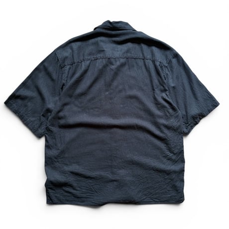 TRUST / Open Collared Shirt / Black 2XL / Used