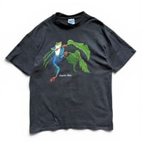 Made in USA / 90's Frog Printed Tee / Black L / Used