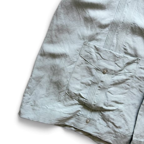 MONTE CARLO / Linen Cuba Shirt / Pistachio XL相当 / Used