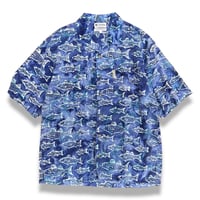 00's Columbia / Fish Patterned Open Color Shirt / L / Used