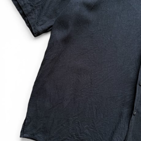 TRUST / Open Collared Shirt / Black 2XL / Used