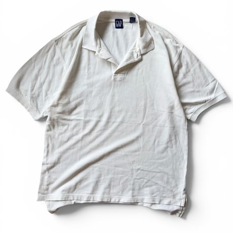 90's GAP / Polo Shirt / White L / Used