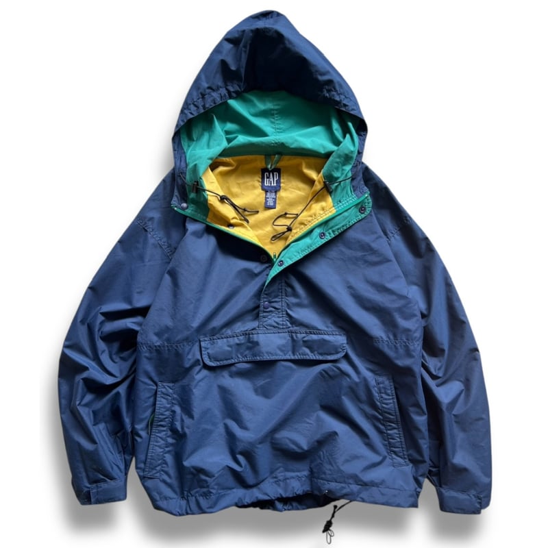 90s OLDGAP ネイビー アノラック ナイロンジャケット ドローコード 90s OLDGAP ネイビー アノラック ナイロンジャケット ドロー