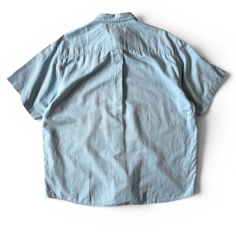 00's Eddie Bauer / Linen Shirt / Lt.Blue L / Used