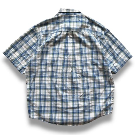 90's Eddie Bauer / Plaid Cotton Shirt / L / Used