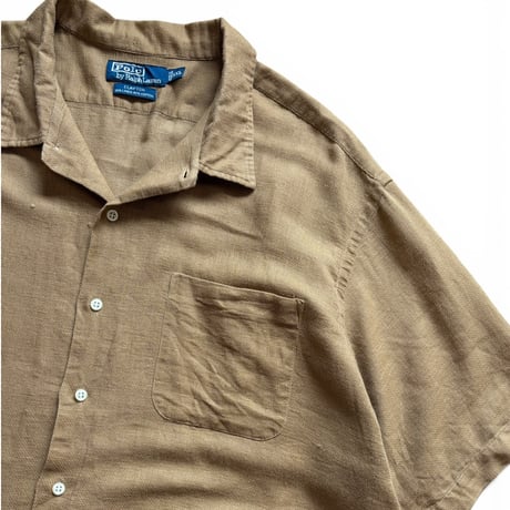 Polo Ralph Lauren / Linen Shirt / Brown XXL / Used