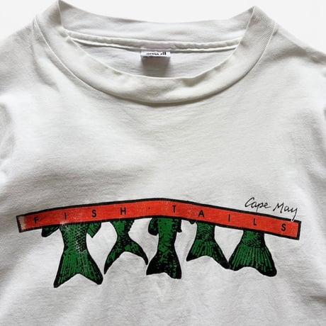 Made in USA / Fishtail Tee / White L / Used