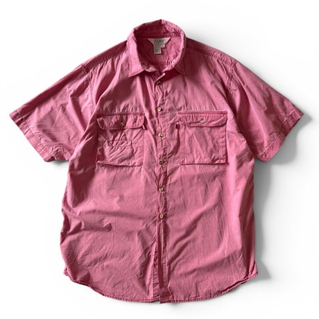 90's L.L.Bean / Cotton Field Shirt / Peach XL / Used