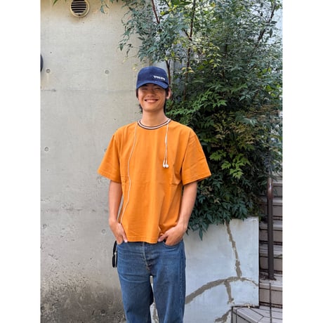 Color at Against Originals  / Border Rib Tee / Caramel Choco
