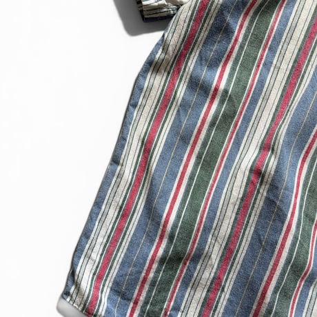 90's Eddie Bauer / Striped Cotton Shirt / L / Used