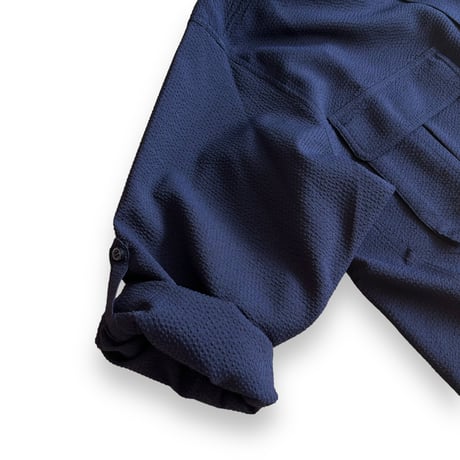 Color at Against Originals / Seersucker Field Shirt / Navy