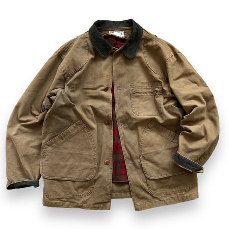 90's L.L.Bean / Wool Lined Field Coat / Khaki L / Used