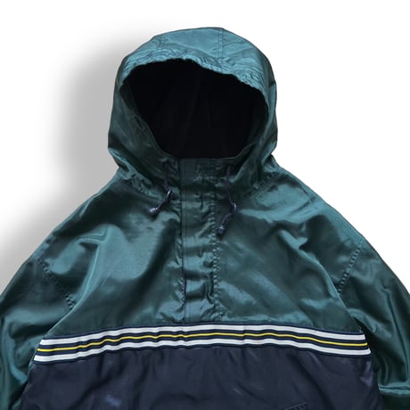 00's GAP / Fleece Lined Nylon Anorak / Green Navy XL / Used