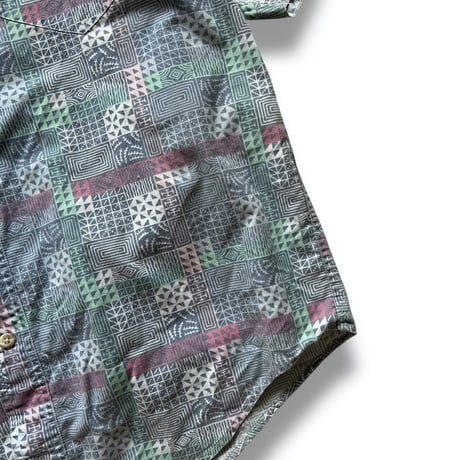 80's Eddie Bauer / Patterned Cotton Shirt / M / Used