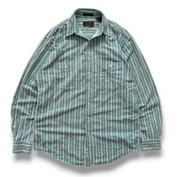 80's Eddie Bauer / Striped Field Shirt / L / Used
