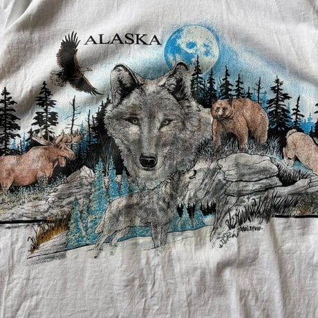 Made in USA / 90's Wild Tee / White XL / Used