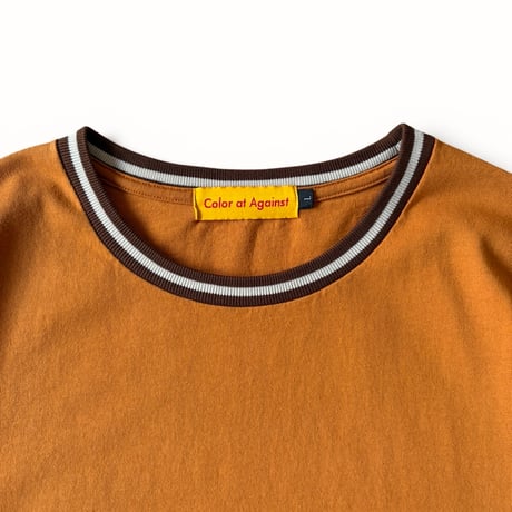 Color at Against Originals  / Border Rib Tee / Caramel Choco