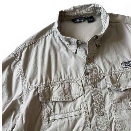 Eddie Bauer / Cotton Field Shirt / Stone XL / Used
