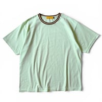 Color at Against Originals  / Border Rib Tee / Choco Mint